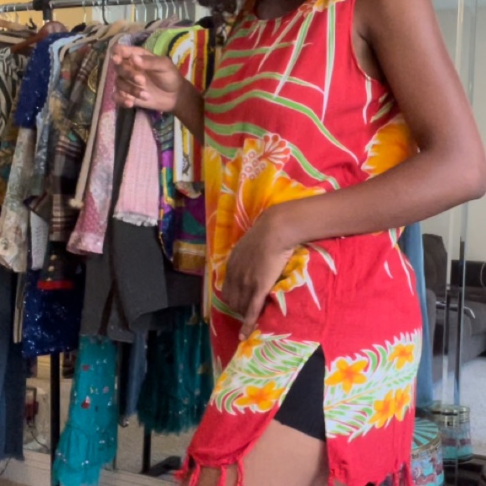 Hawaiian 🌺 Print Dress - Picture 4 of 5